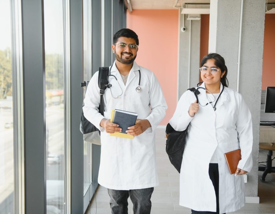 Indian medical student. Indian doctor. Concept of education